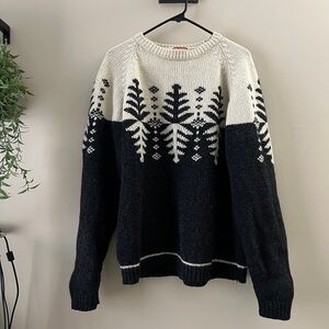 Free People Black and White Sweater